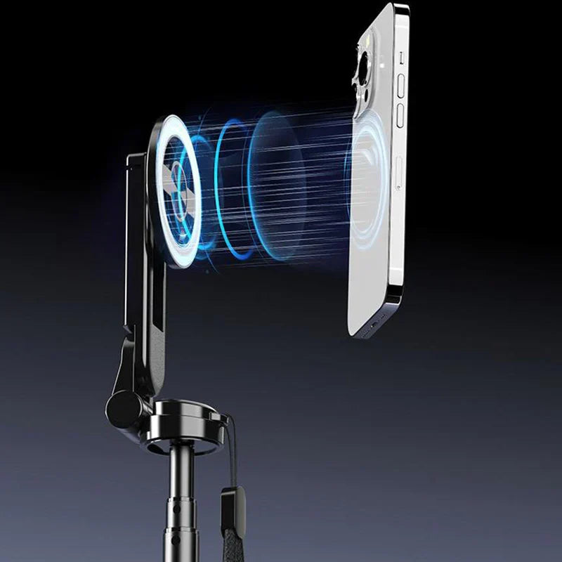 4-i-1 magnetisk selfiepinne med 360° rotation