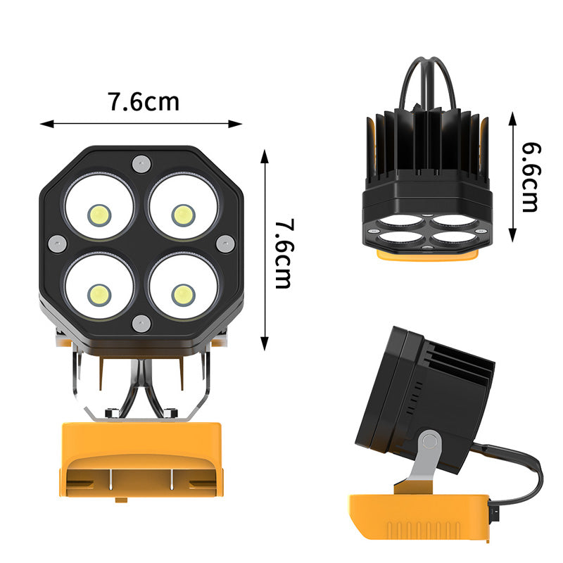 40 W bärbar 6000 lm LED-arbetslampa