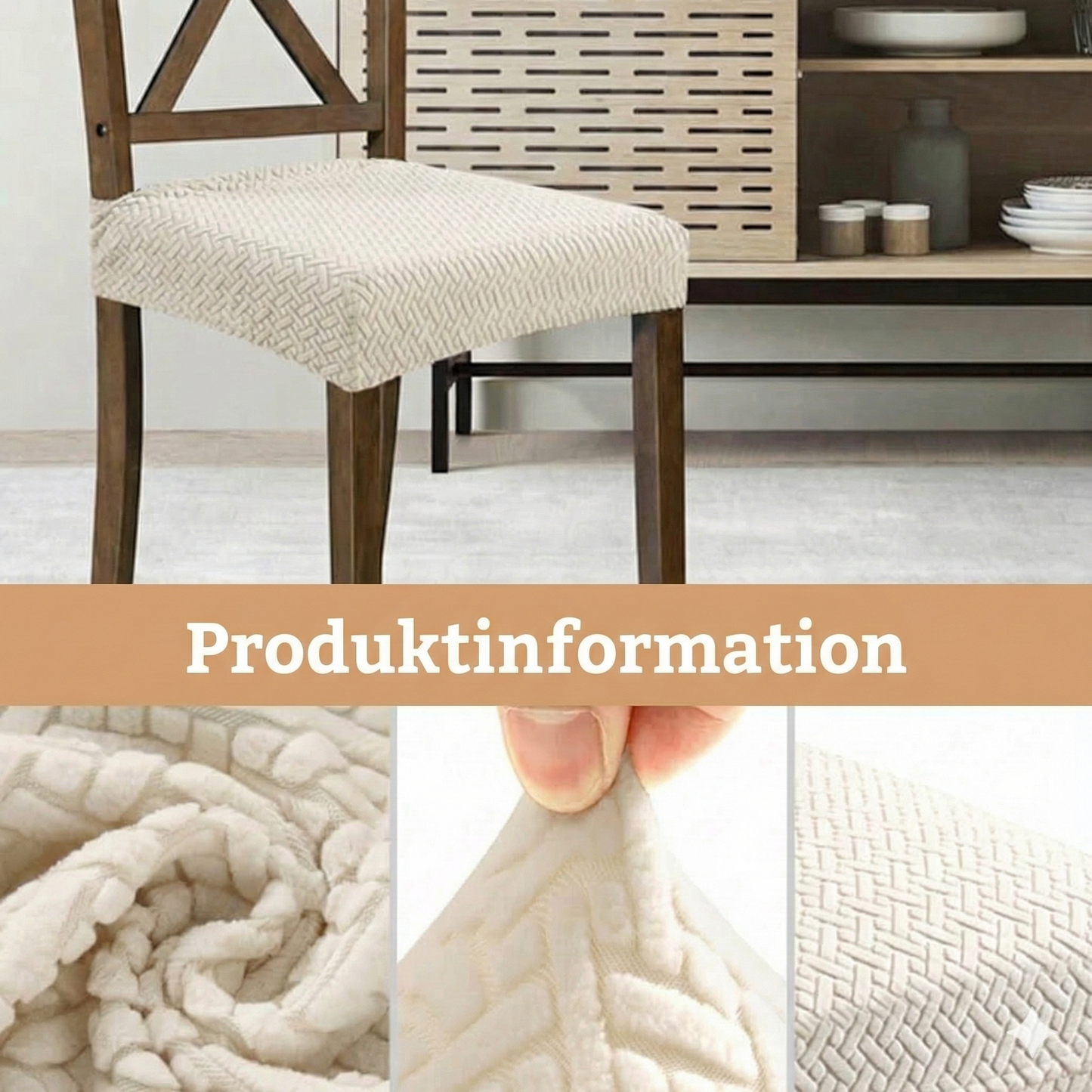 Vattentätt Jacquard-stolsöverdrag: Snyggt och fläckfritt