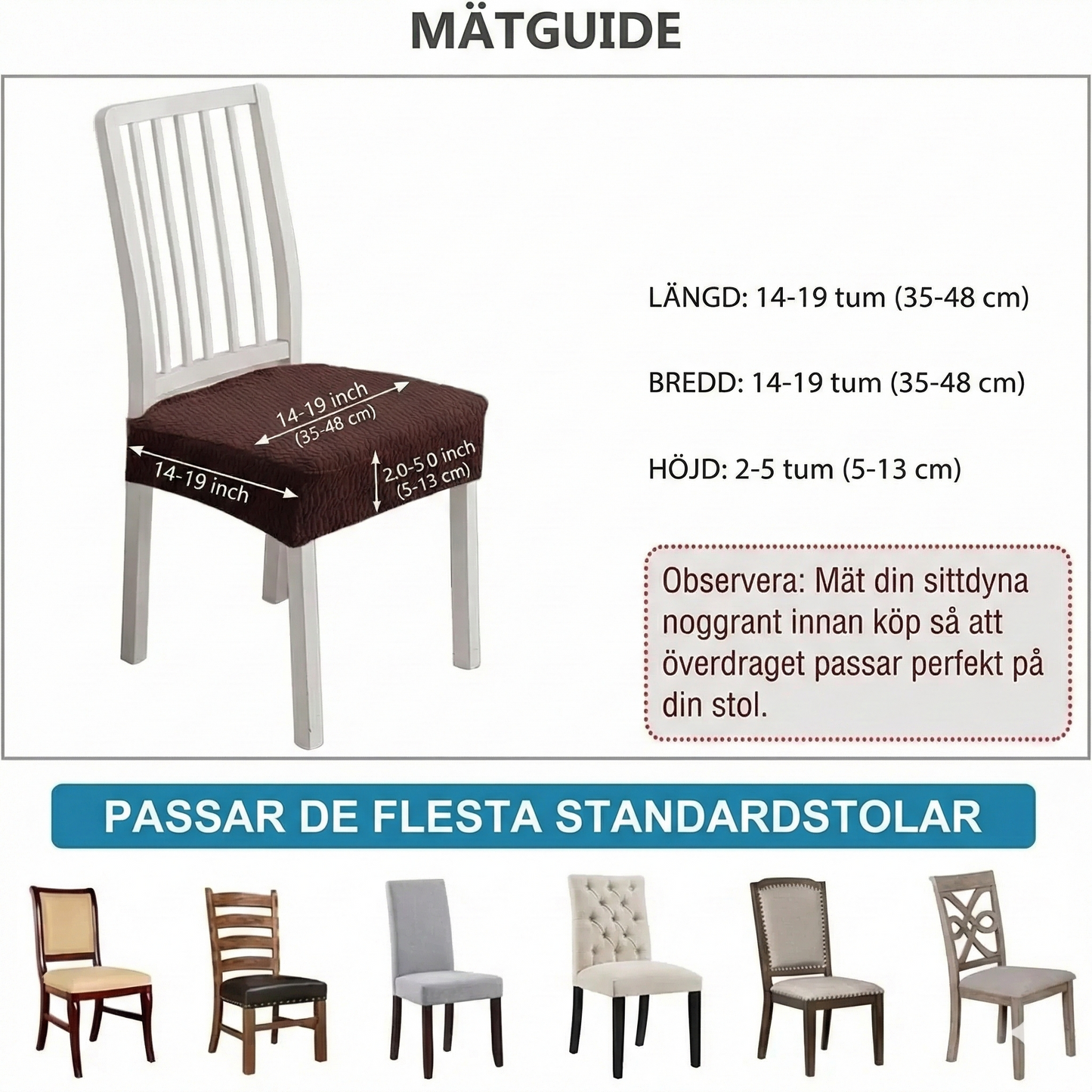 Vattentätt Jacquard-stolsöverdrag: Snyggt och fläckfritt