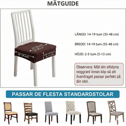 Vattentätt Jacquard-stolsöverdrag: Snyggt och fläckfritt