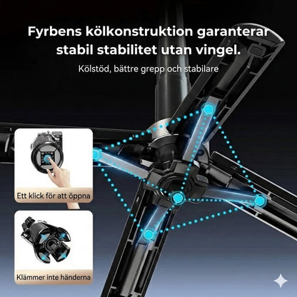 4-i-1 magnetisk selfiepinne med 360° rotation